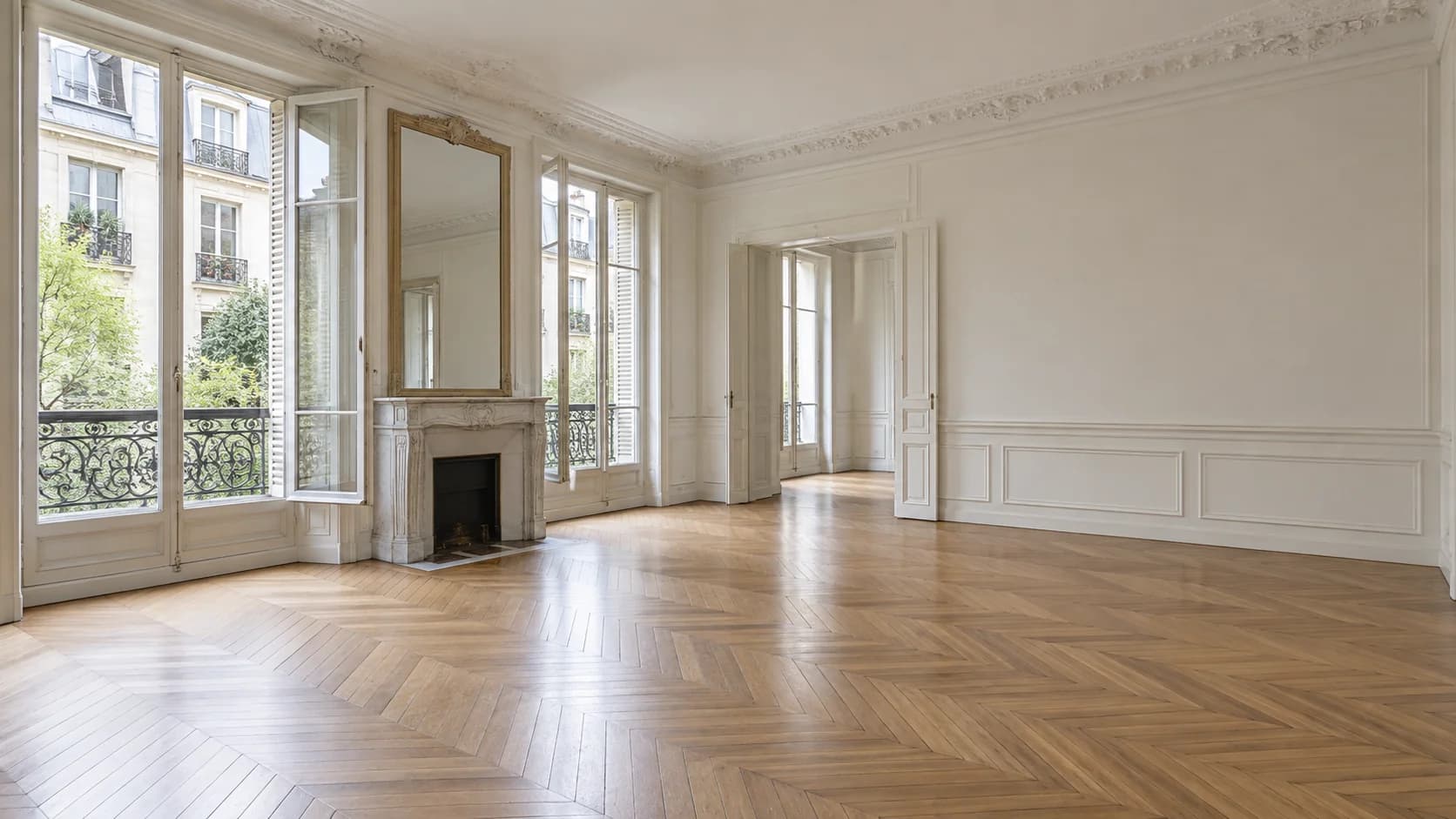 Illustration d’un appartement parisien lumineux